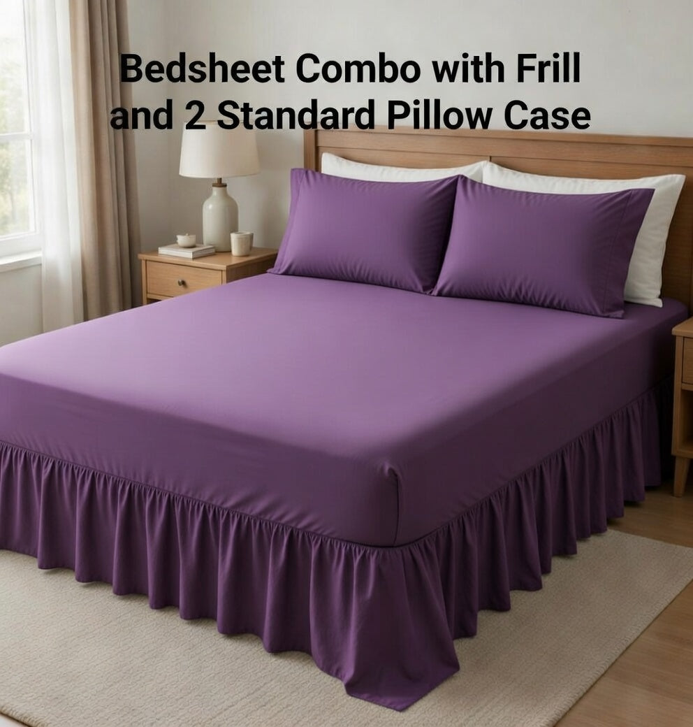 Combo Bed sheet 2in1 Plain