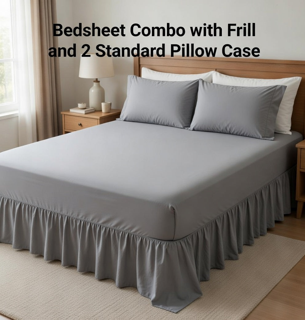 Combo Bed sheet 2in1 Plain