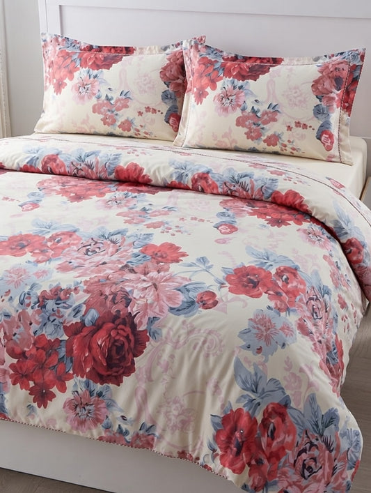 Duvet Cover Set 3 Piece Florals
