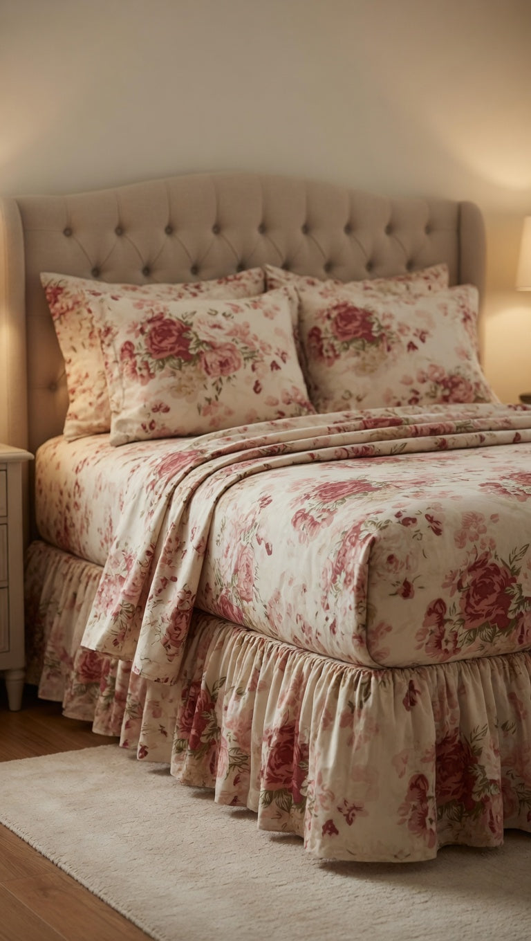 Combo Bed Sheet 2in1 Floral Emerald Linen
